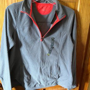 Tek Gear XL Grey / Orange Mock Neck (1/2 zip)